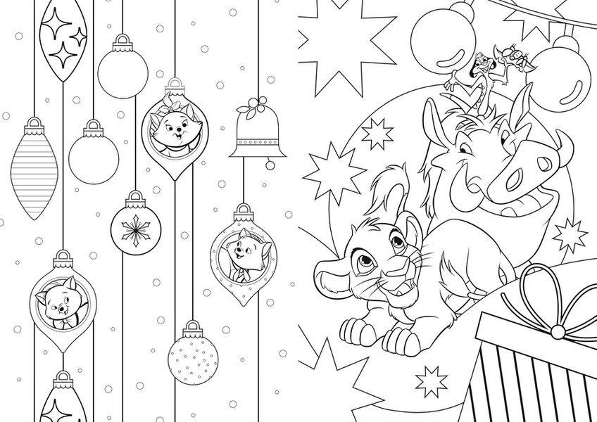 Disney: Christmas Colouring | 90+ Festive Colouring Pages with Stitch, Mickey Mouse, Tinker Bell & Disney Characters