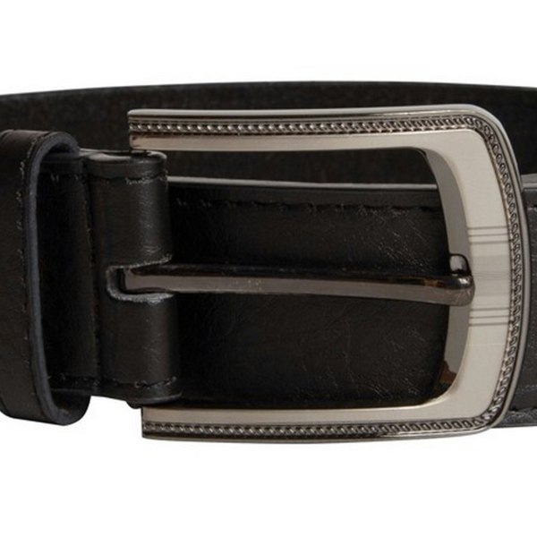 Duke Mens D555 Samuel Bonded Leather Waist Belt - Black