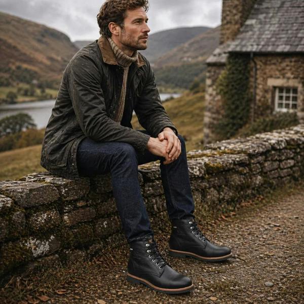 Glasgow GTX C3 - Men’s Black Waterproof Leather Ankle Boots - Panama Jack - 2