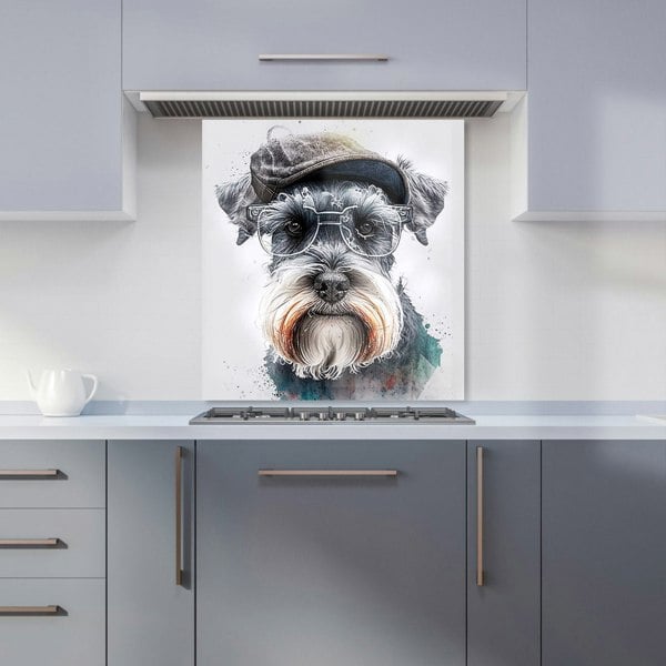 Warren Reed - Designer Miniature Schnauzer Dog Splashart Kitchen Splashback