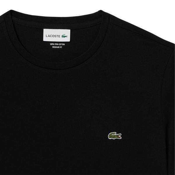 Lacoste Cotton Pima Crew Neck T-Shirt Black