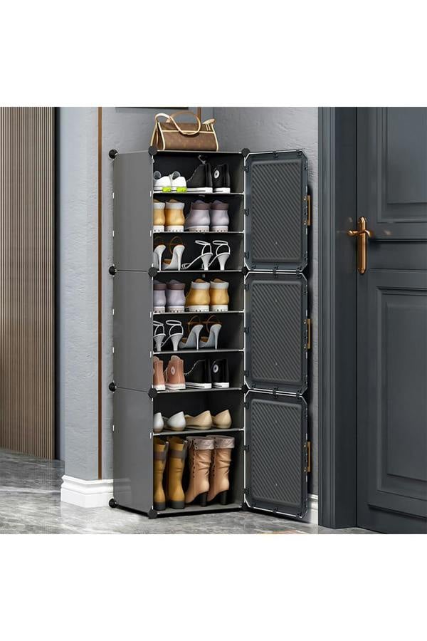 8 Tiers Shoe Cabinet Shoe Storage Organizer for Entryway