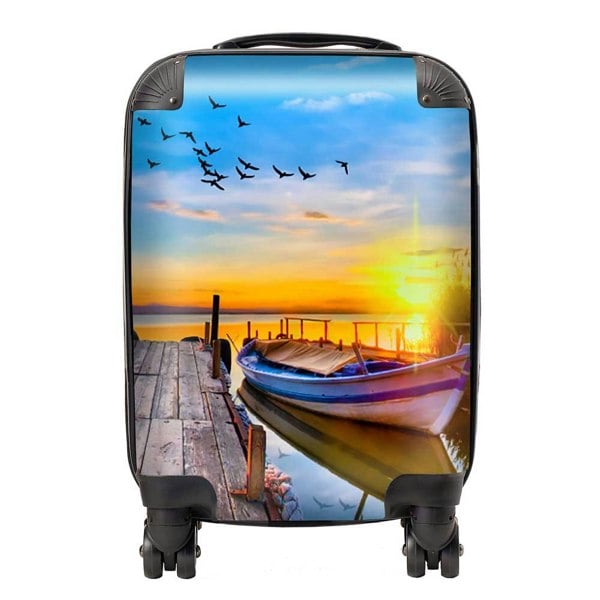 Warren Reed Sunset Of Colours At The Lake Suitcase