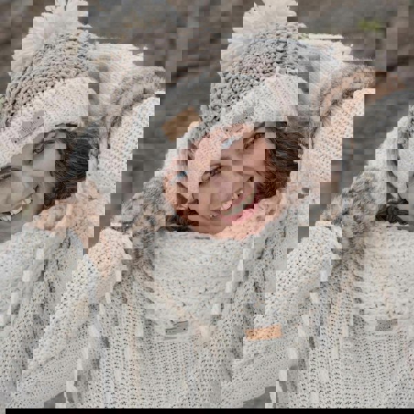 Aran Cable Fur Trim Mittens Stay Cozy & Luxurious with Aran Cable Fur Trim Mittens