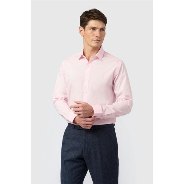 Limehaus Regular Fit Pink Stretch Shirt