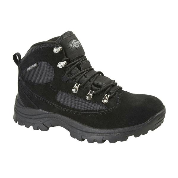 Black walking boots the Northwest Territory Kendall boots with waterproof membrane for full weather protection