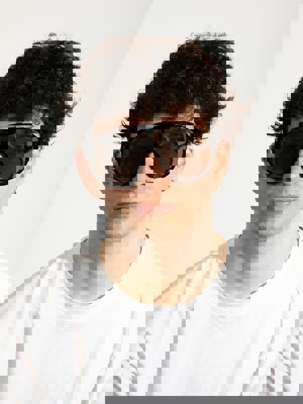 SVNX Wave Mask Sunglasses in Black