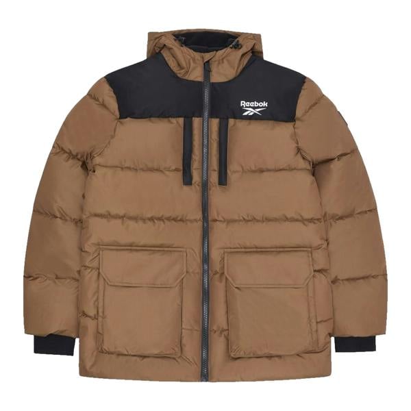 Reebok Mens Plain Puffer Jacket - Timber - 