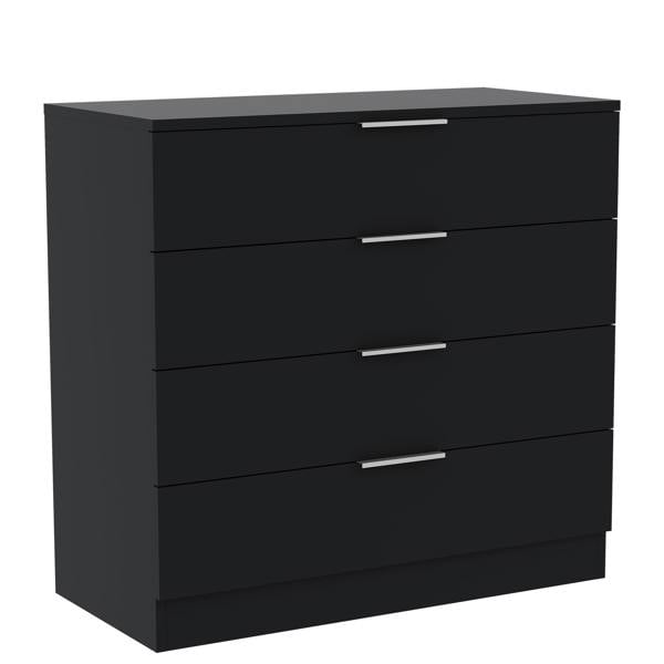 Vida Designs Trega 4 Drawer Chest, Black