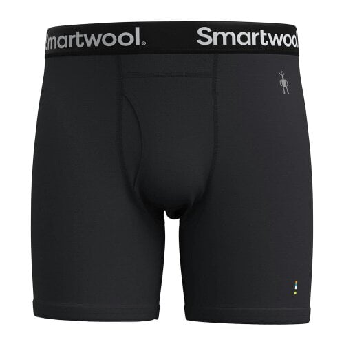 Smartwool Mens Merino Boxer Brief Boxed Underwear Travel Base Layer Black