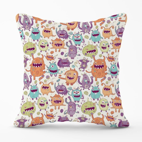 Warren Reed Playful Halloween Monsters Cushions