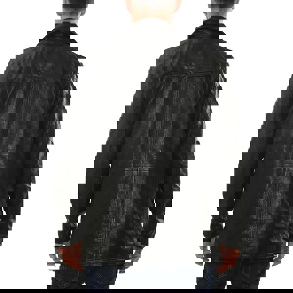 Leather Company Men's Leather Motorcycle Jacket Classic Biker Coat