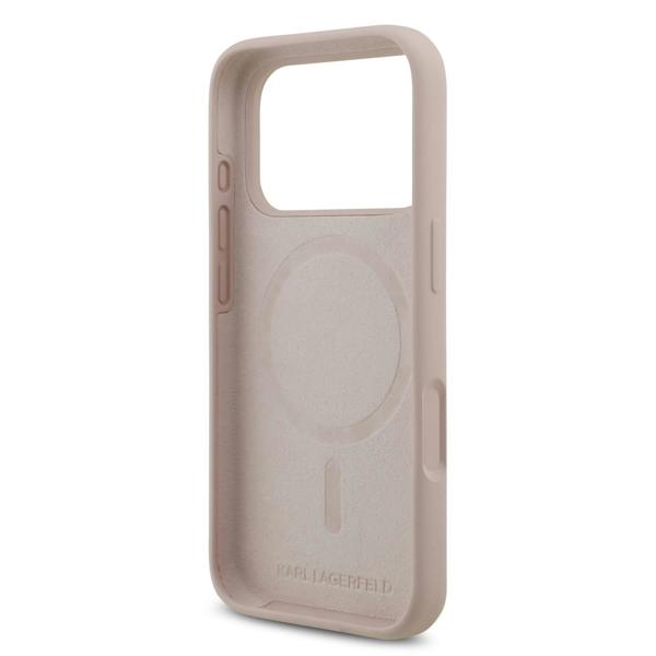 Karl Lagerfeld Liquid Silicone Karl and Choupette with MagSafe Case for iPhone 17 Pro 6.3" Pink - KLHMP17LSCMKCRHP