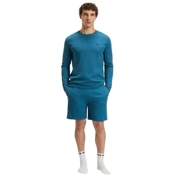Boss Mens Relaxed Fit Pyjama Shorts - Blue - 