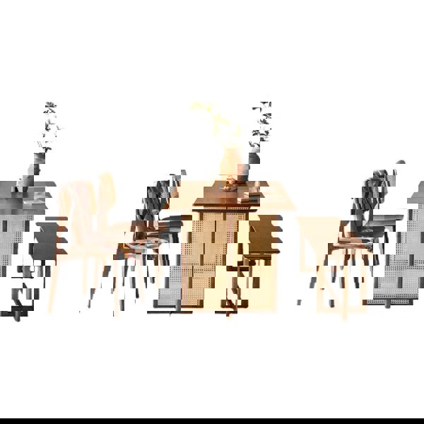 Isla Dining Table, Rattan & Solid Wood-Rit Concept-Rit Concept