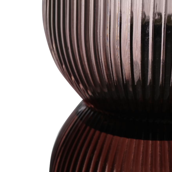 Hestia Battery Operated Curved Glass Lamp Taupe