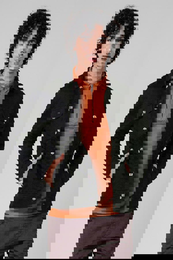 Men's Regular Fit Black Denim Jacket  £28.99