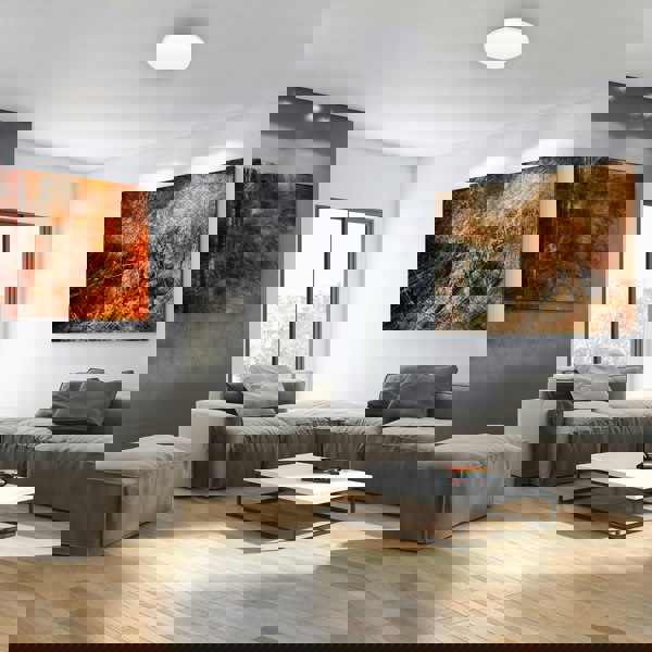 Milagro Ceiling Lamp Siena 25W LED 350 mm Stylish White And Chrome Circular Design Dimmable Including Remote Control