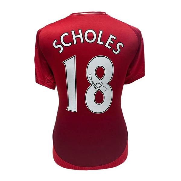 Unbranded Paul Scholes signed Manchester United 18 shirt — Framed