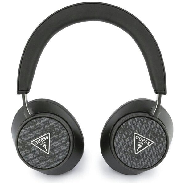 Guess PU 4G Triangle Logo Bluetooth Wireless On Ear Headphones Black - GUBHC15PMRTRK