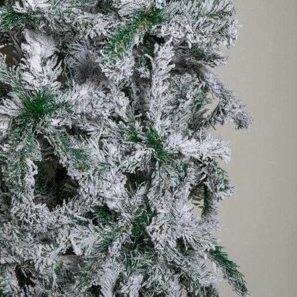 Samuel Alexander 8ft (2.30m) Samuel Alexander Double Door Snow Flocked Christmas Tree Flat Top Arch with 2000 Tips