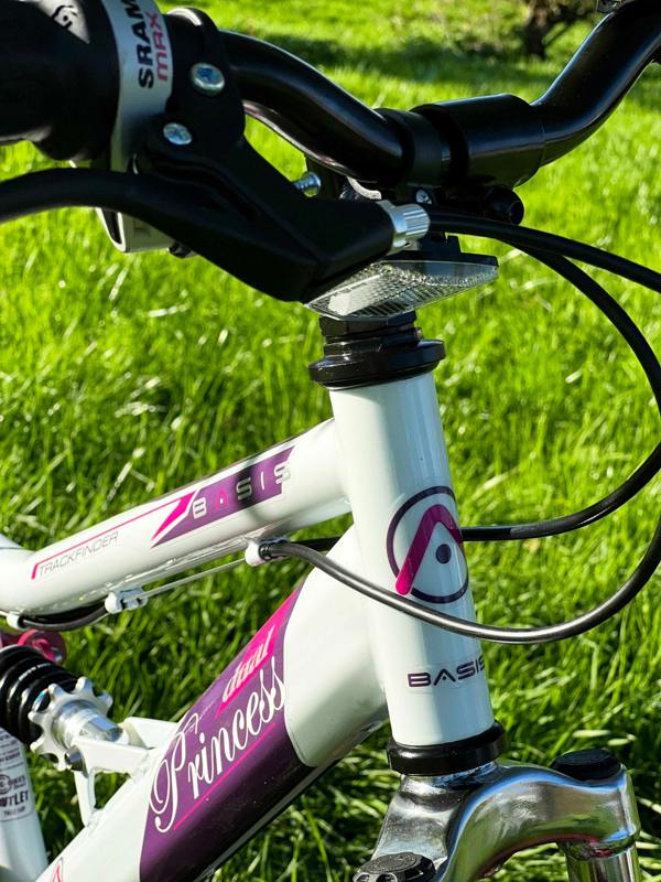 Basis Bikes Basis Princess 20" Girls Full Suspension Mountain Bike - White/Pink