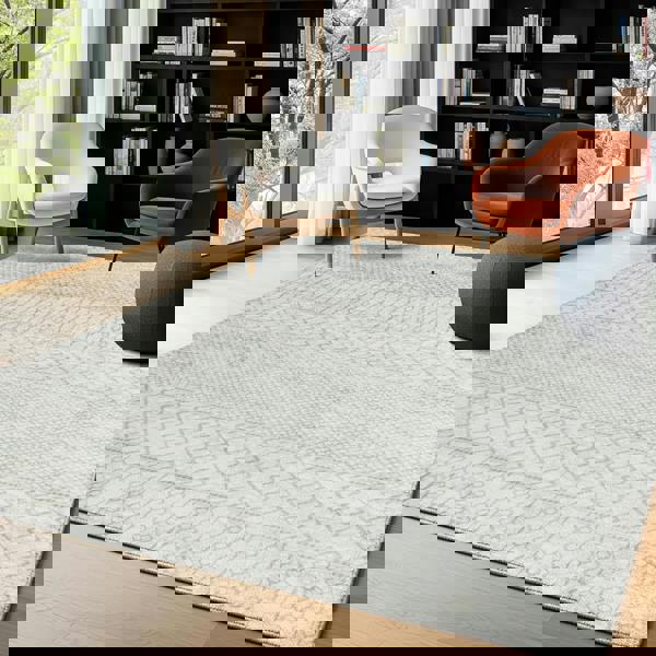 Livabliss Monaco-Geometric Grey Ivory Rug