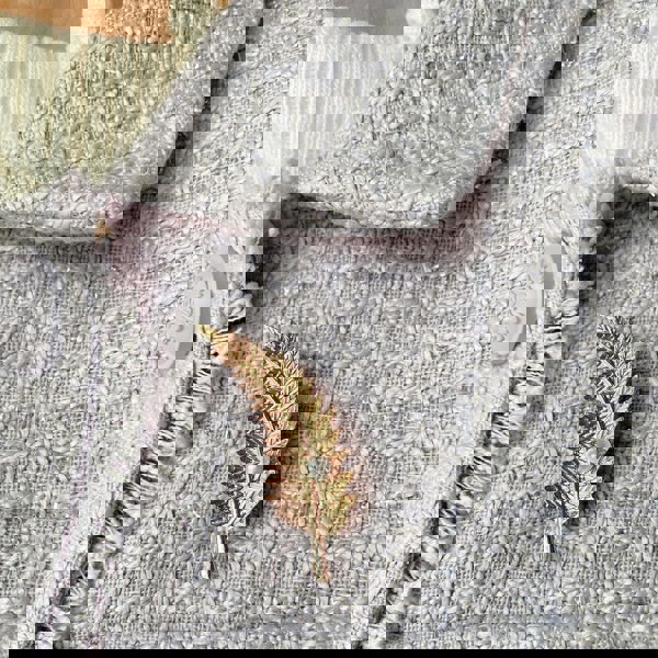 leaf brooch fern in gold with pearl