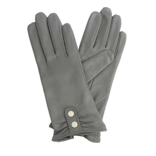 Eastern Counties Leather Womens Hope Leather Winter Gloves - Grey/Ivory