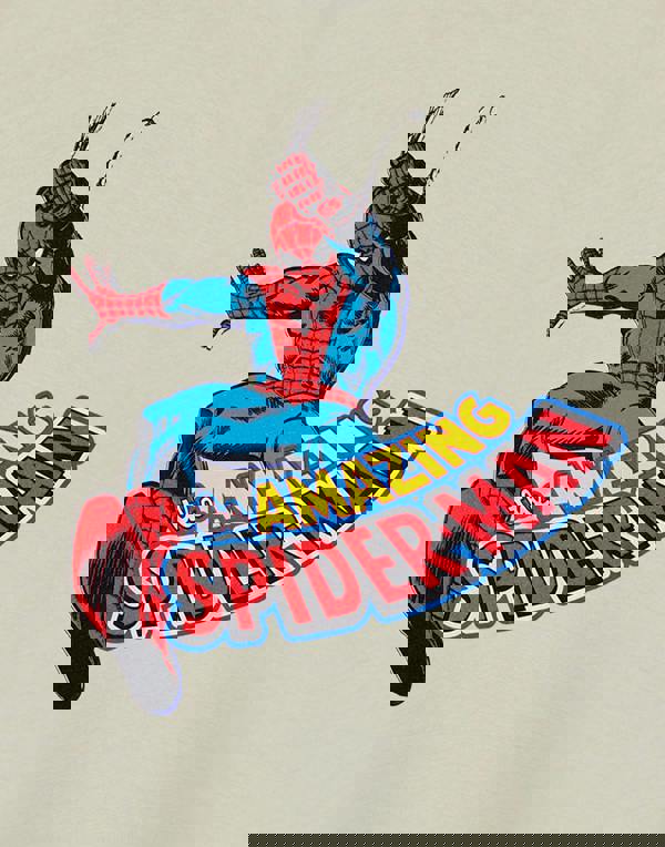 Marvel Boys Beige Web Slinger Short Sleeved T-Shirt