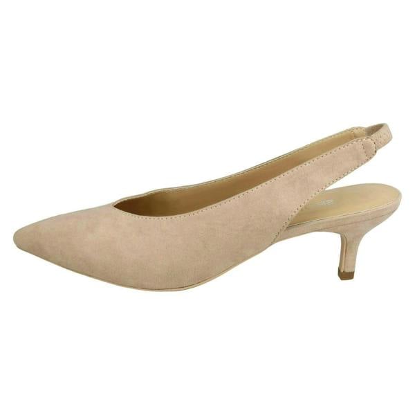 Spot On Ladies Spot On Kitten Heel Slingback Shoes F90049
