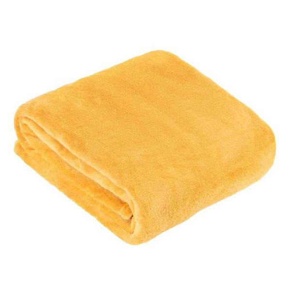 Furn Harrow Fleece Throw - Ochre - 
