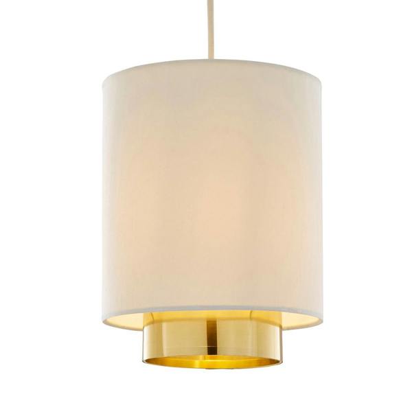 Pagazzi Lighting Zelina Grey and Gold Easy-Fit Pendant