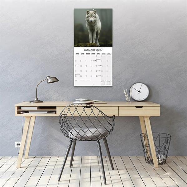 Wolves Calendar 2027, Wall Calendars, Month To View, Animals, Gift