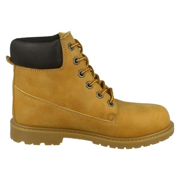 Spot On Ladies Spot On Military Combat Ankle Boots