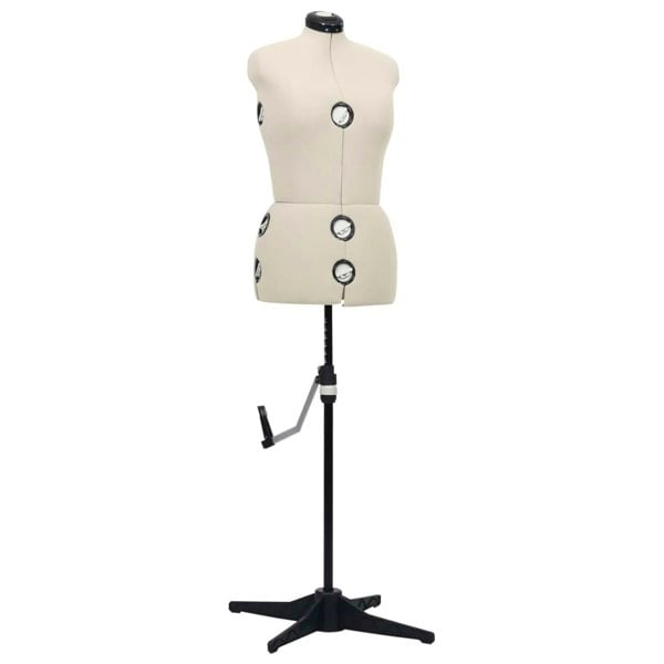 Berkfield Adjustable Dress Form Female Cream M Size 40-46