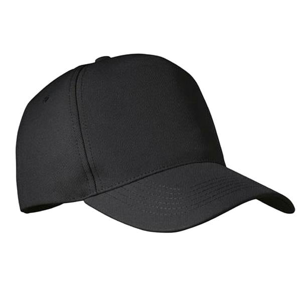 MidOcean Senga RPET 5 Panel Baseball Cap - Black - 