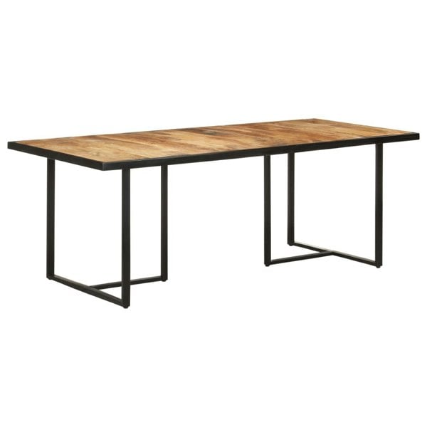 Berkfield Dining Table 200 cm Rough Mango Wood