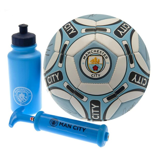 Manchester City FC Signature Football Set - Blue/White