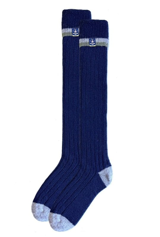 The British Boot Sock Company Wellington Boot Socks – Navy & Smoke | 100% British Wool | UK 8–12