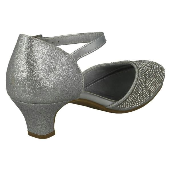 Spot On Girls Spot On Mid Heel Glittery Shoes H3082