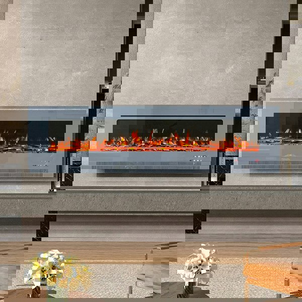 72 inch Wall Mounted Electric Fireplaces With Remote Control 9 Flame Colours Heater Wall Mounted Fireplaces Living and Home