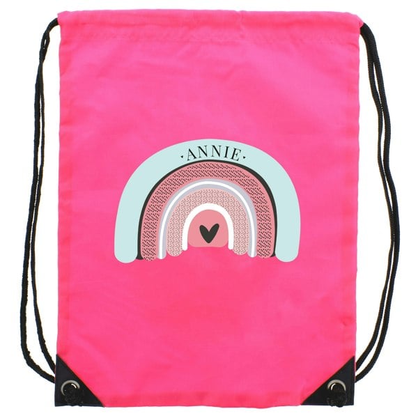 Personalised Memento Company Personalised Rainbow Pink Kit Bag