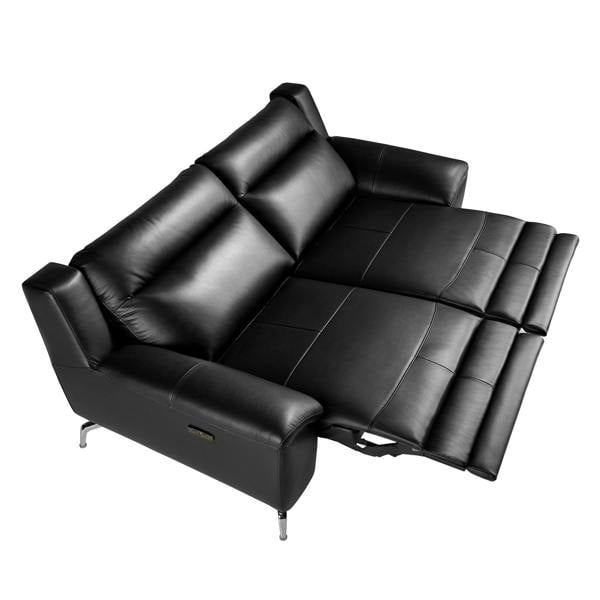 Angel Cerdá Black leather relax sofa 6193/6194