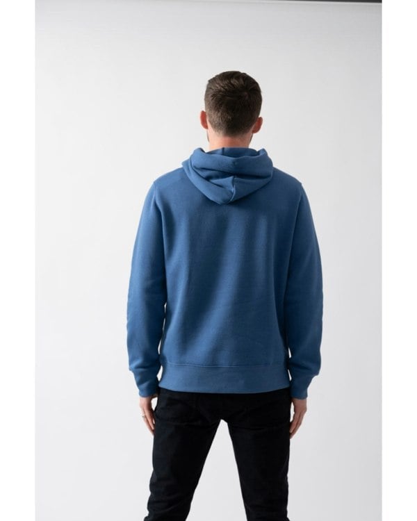 GANT Mens Regular Fit Shield Logo Pullover Hoodie - 442 Vintage Blue - CHO - Designer Mens Hoodies