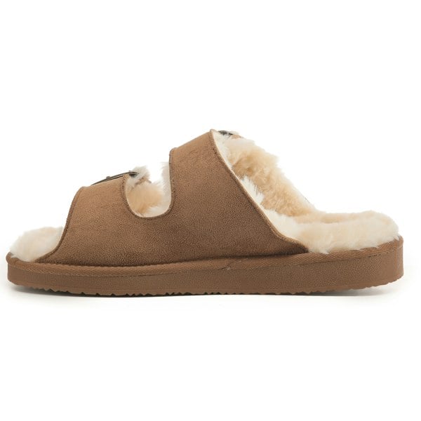 VIVA Polar Womens Strap Slide Sandals – Open-Toe Suede Slides Buckle Strap