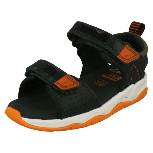 Clarks Childrens PLAYPRINT Collection By Clarks Big Cat Detailed Sandals Clowder Print