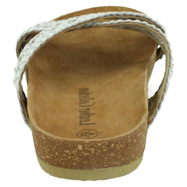 Down to Earth Ladies Down To Earth Leather X Strap Mule Sandals F00429