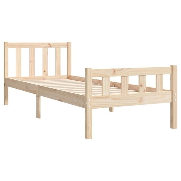 Berkfield Bed Frame Solid Wood 90x190 cm Single