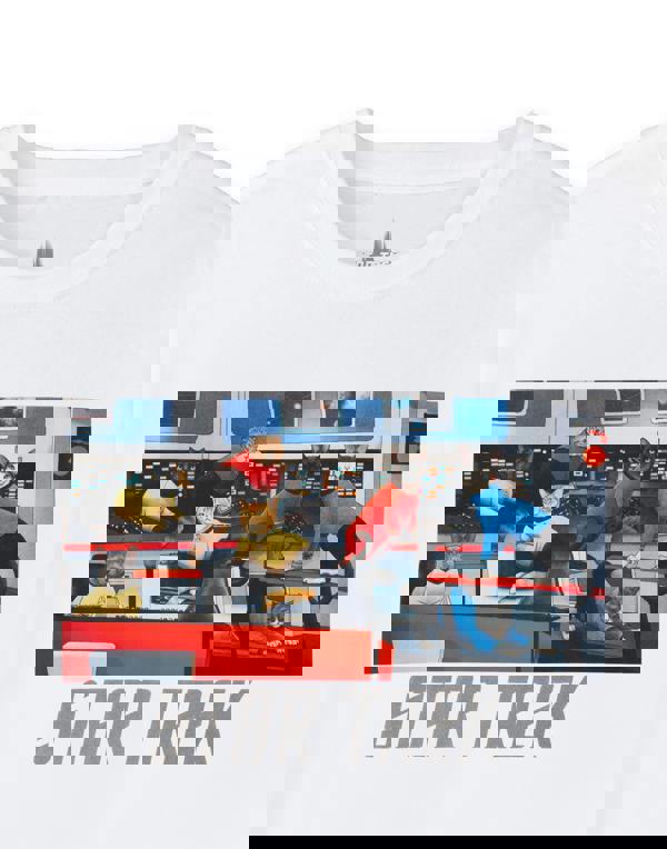 Star Trek Mens White Cats Short Sleeved T-Shirt